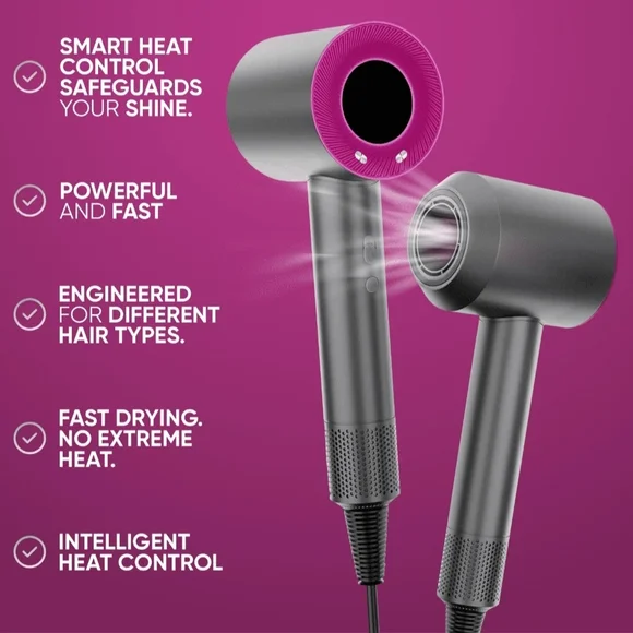 Supersonic Hair Dryer - Red and Gray